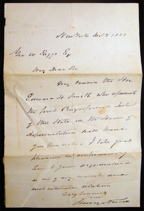 19th Century Manuscript Genealogy & Ephemera of Edward Henry Smith (1809 - 1885) of Smithtown