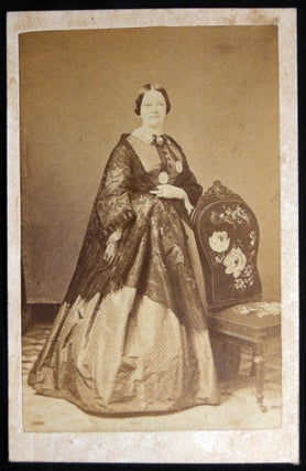 Item #028680 Circa 1862 A Portrait Carte-de-Visite Identified as Mrs. Lyman, Fashionably-Attired...
