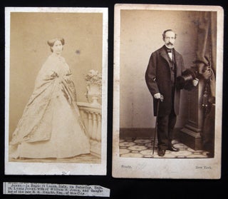 Item #028684 Circa 1865 Two Portrait Cartes-de-Visite, Identified as Lydia (Haight) Jones By...
