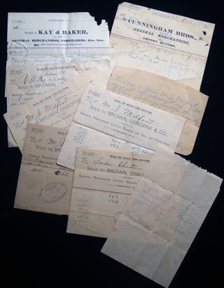 Item #028690 1889 - 1901 Business Receipts & Bills of Sale for Cotton, General Merchandise and...