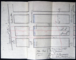 1914 Documents Regarding Dock Properties Owned By the Pennsylvania Railroad Company in New York City, Between 37th and 38th Street and 11th and 12th Avenues, and the Half Block on the North Side of 38th Street on the North River (with) A Small Map