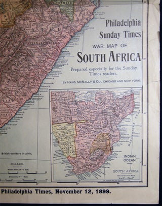 Philadelphia Sunday Times War Map of South Africa Prepared Especially for the Sunday Times Readers, By Rand, McNally & Co.