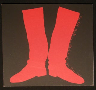 Item #028721 Two Red Boots on a Black Ground Silk Screen By Jim Dine. Art - 20th Century - Jim Dine