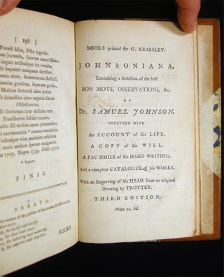 The Poetical Works of Samuel Johnson, LL.D. Now First Collected in One Volume