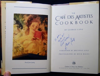 Item #028757 The Cafe Des Artistes Cookbook. George Lang