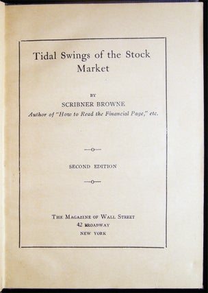 Item #028760 Tidal Swings of the Stock Market. Scribner Browne