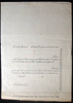 1930 Ribago Copper Corporation Limited Stock Certificate