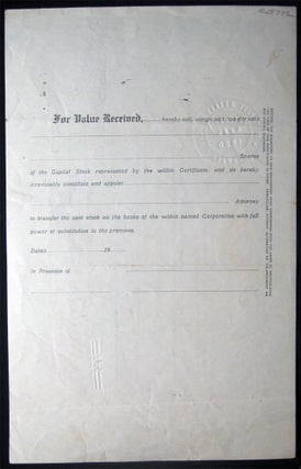 1930 Southwest Metals Company Stock Certificate