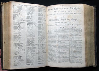Boyer's Royal Dictionary Abridged. In Two Parts, I. French and English II. English and French. Containing the Greatest Number of Words of Any French and English Dictionary Yet Extant. To which are Added, The Accents of the English Words...