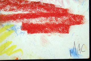 Original Abstract Color Chalks on Paper Signed By Mary Abbott