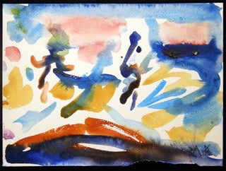 Item #028807 1987 Original Abstract Watercolor on Paper Signed By Mary Abbott. Art - 20th Century...