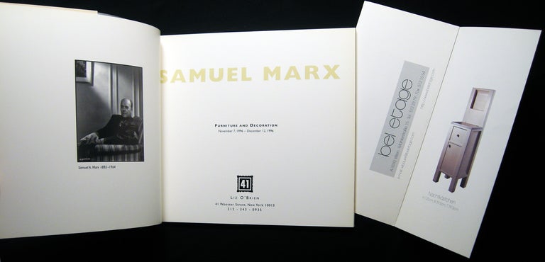 Item #028824 Samuel Marx Furniture and Decoration November 7, 1996 - December 12, 1996. 20th Century - Art - Decoration - Samuel Marx.