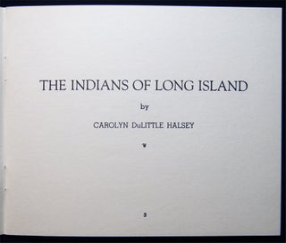 The Indians of Long Island