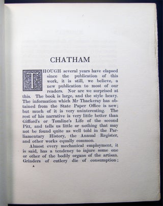 Macaulay's Two Essays on the Earl of Chatham