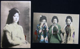 Item #029009 Two Early 20th Century Japan Postcards of Women. Japan - Postcards - Women