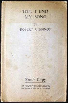Item #029077 Till I End My Song Printers Proof. Robert Gibbings