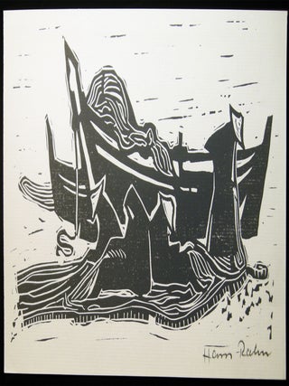 1959 Linocut Signed Hans Rahn. Art - 20th Century -.