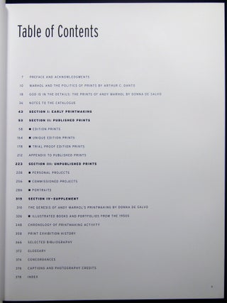 Andy Warhol Prints A Catalogue Raisonne 1962 - 1987 Edited By Frayda Feldman and Claudia Defendi