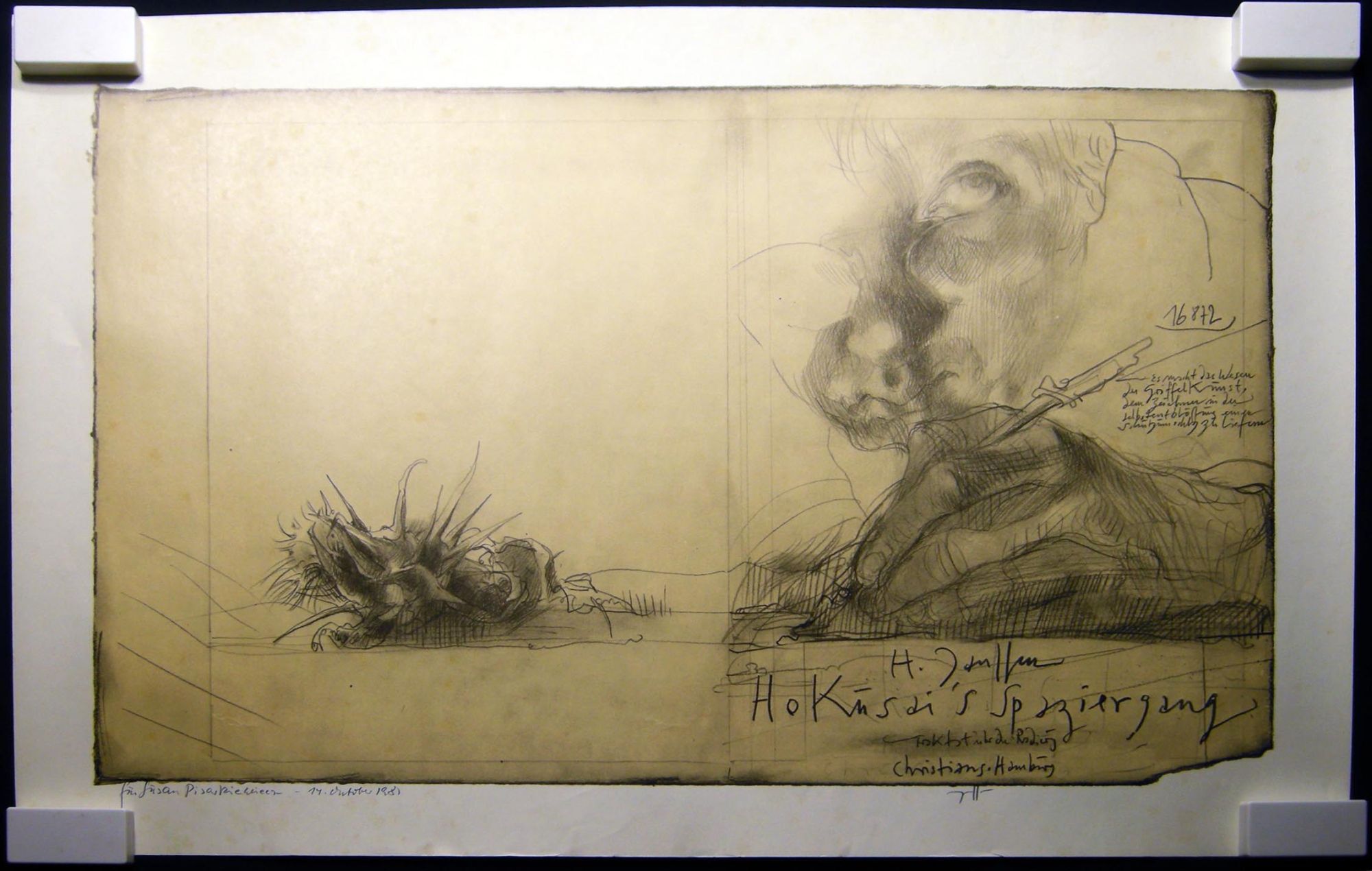 1981 Hokusai's Spaziergang Show Poster Inscribed & Signed By Horst
