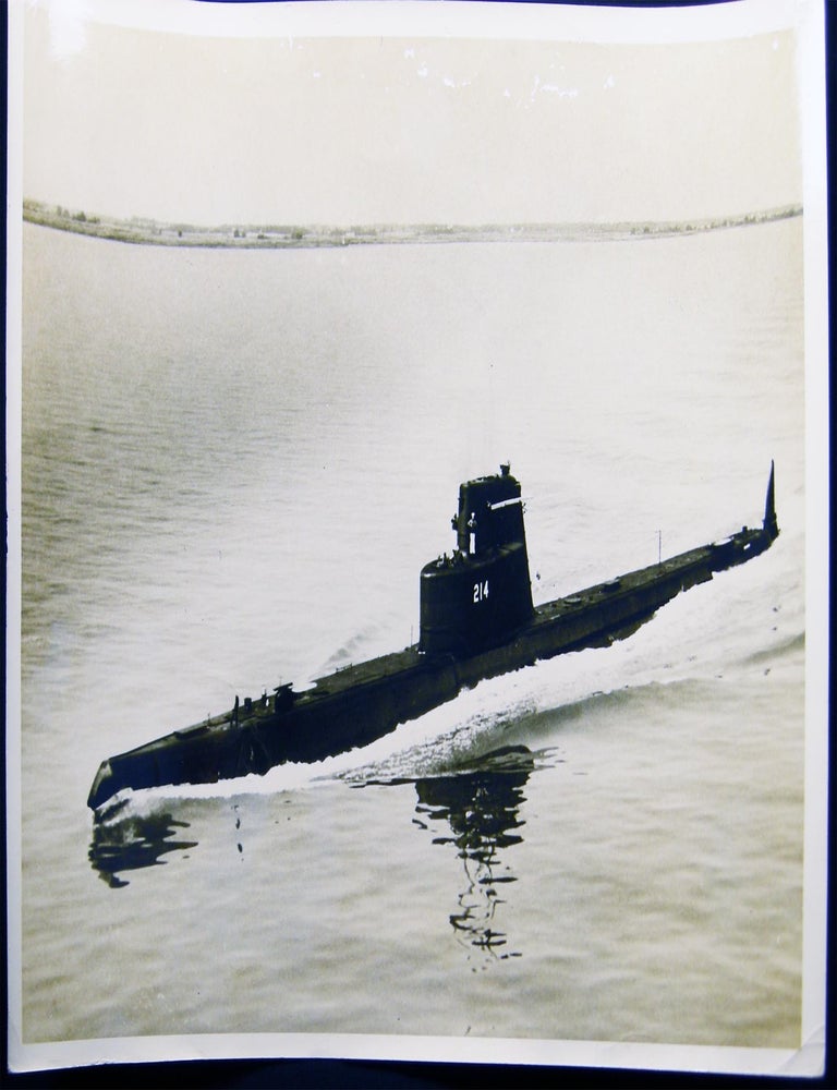 Item #029557 Circa 1960s Photograph of USS Submarine Grouper (Reclassified) AGSS-214 Research Vessel. Americana - 20th Century - Photography - U. S. Military - U. S. Navy - USS Grouper.