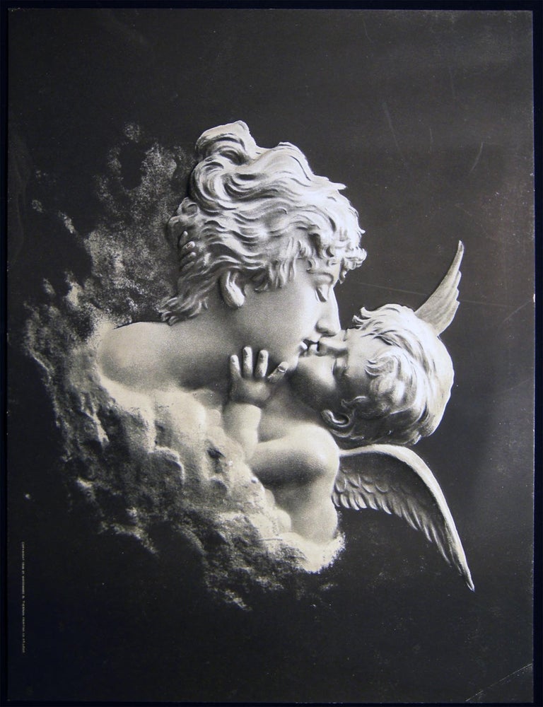 Item #029803 "Cupid's Kiss" Embossed Photograph Woodward & Tiernan Printing Co. St. Louis Missouri. Americana - 20th Century - Printing - Woodward, Tiernan.