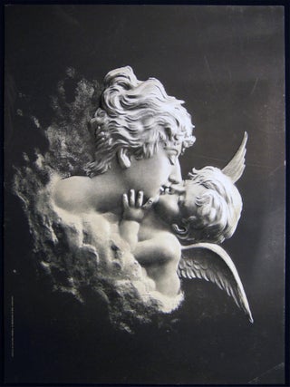 "Cupid's Kiss" Embossed Photograph Woodward & Tiernan Printing Co. St. Louis. Americana - 20th Century -.