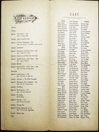 1640 - 1940 Cavalcade of Southold Town Historical Pageant Charles F. Kramer Director Presented Under the Auspices of the Old Town Players