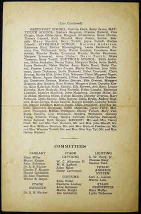 1640 - 1940 Cavalcade of Southold Town Historical Pageant Charles F. Kramer Director Presented Under the Auspices of the Old Town Players