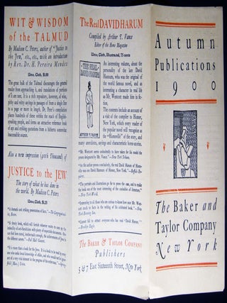 Autumn Publications 1900 The Baker and Taylor Company New York
