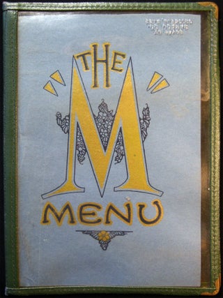 Item #029993 Circa 1920 the "M" Menu Soda and Ice Cream Menu Favorites. Americana -...