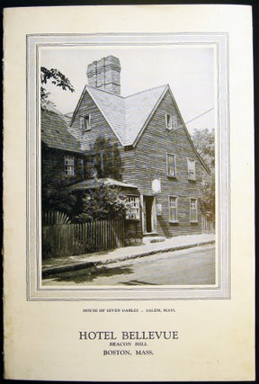 Item #030001 Circa 1950 Menu Hotel Bellevue on Beacon Hill Boston Dinner Specials. Americana -...