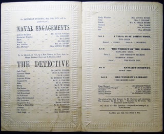 Mirrror Theatre Royal, Holborn. This Evening Will be Produced, at 7 O'clock, Naval Engagements. To be Followed By The Detective. By Messrs. Clement Scott and E. Manuel.