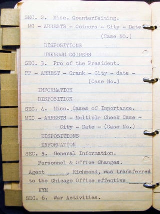 1940s Group of Documents, Letters and a Personal Procedural Diary of a Esther E. McDonald, Support Staff Member, U.S. Secret Service.