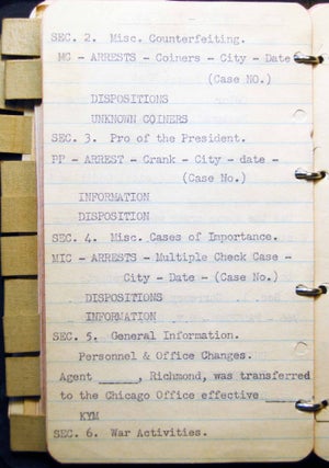 1940s Group of Documents, Letters and a Personal Procedural Diary of a Esther E. McDonald, Support Staff Member, U.S. Secret Service.