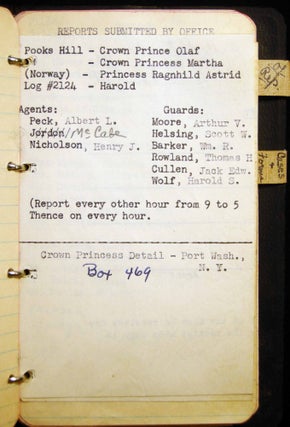 1940s Group of Documents, Letters and a Personal Procedural Diary of a Esther E. McDonald, Support Staff Member, U.S. Secret Service.