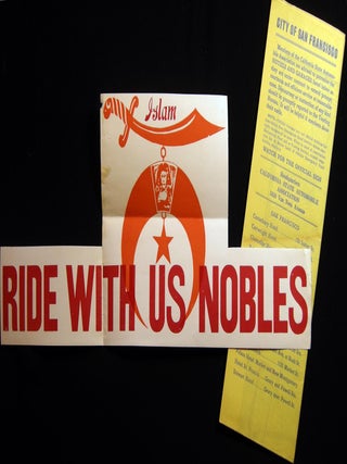 City of San Francisco (with) Masonic Islam Temple Ephemera. Americana - 20th Century -.