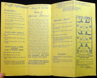 City of San Francisco (with) Masonic Islam Temple Ephemera