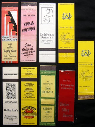 Group of 9 East End South Shore Long Island Matchbook Covers. Americana - 20th Century -.