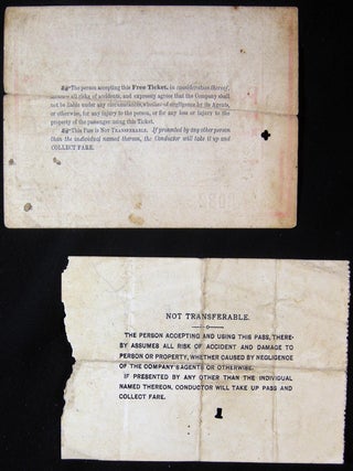1889 & 1899 Baltimore & Ohio Railroad Employee's Trip Passes