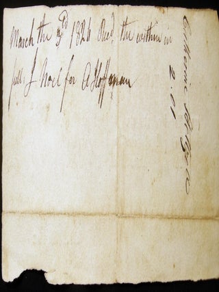 1824 Manuscript Receipt for Taxation on Slave, Horses and Land Shenandoah County Virginia