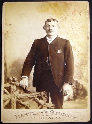 Item #030120 Circa 1885 Cabinet Card Studio Photograph of a Well-Dressed Gentleman By...