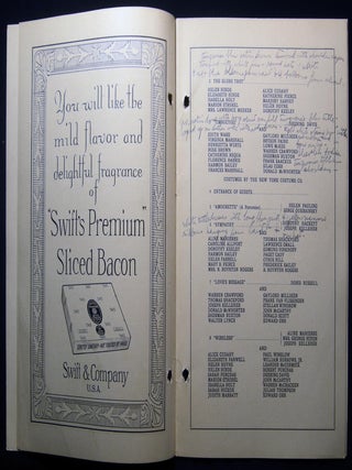 1917 Junior League Revel Production Program Book - Chicago (with) Manuscript Comments on Costumes and Performance Routines