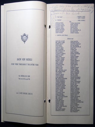 1917 Junior League Revel Production Program Book - Chicago (with) Manuscript Comments on Costumes and Performance Routines