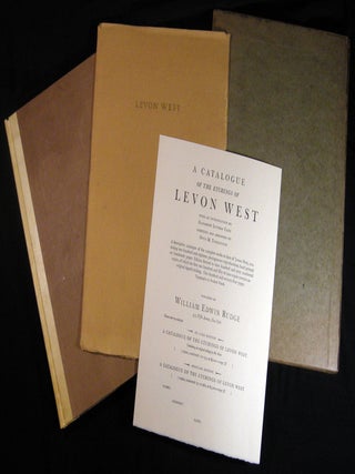 Item #030132 A Catalogue of the Etchings of Levon West Signed Limited Edition with Signed Etching...