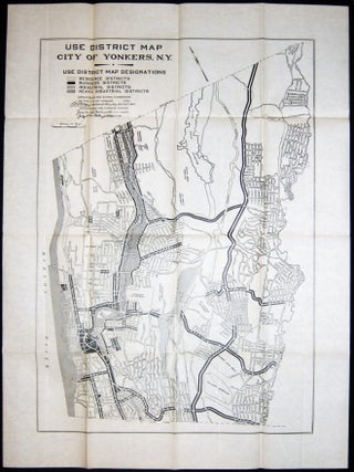 Item #030140 Use District Map City of Yonkers, N.Y. Americana - 20th Century - Cartography -...