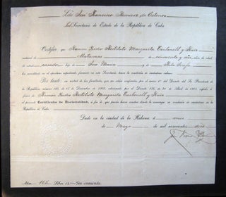 Circa 1857 - 1918 A Photographic, Documentary and Ephemeral Record of the Academic Achievements & Life of the Carbonell Family of Habana Cuba