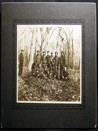 Item #030174 Circa 1900 Cabinet Card Photograph of a Group of Workers and a Police Officer,...