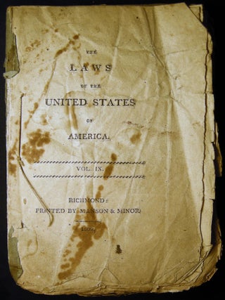 Item #030192 Acts Passed at the Second Session of Tenth Congress of the United States. Americana...