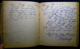 1854 - 1922 Handwritten Notebook of the School Board Proceedings of the Mansfield East Otto Ellicottville School District No. 4.