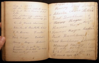 1854 - 1922 Handwritten Notebook of the School Board Proceedings of the Mansfield East Otto Ellicottville School District No. 4.